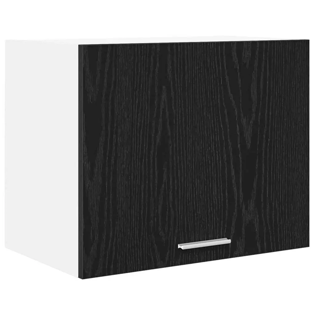 Hanging Kitchen Cabinet Modern Black Oak White 50x31x40cm 2 Piece