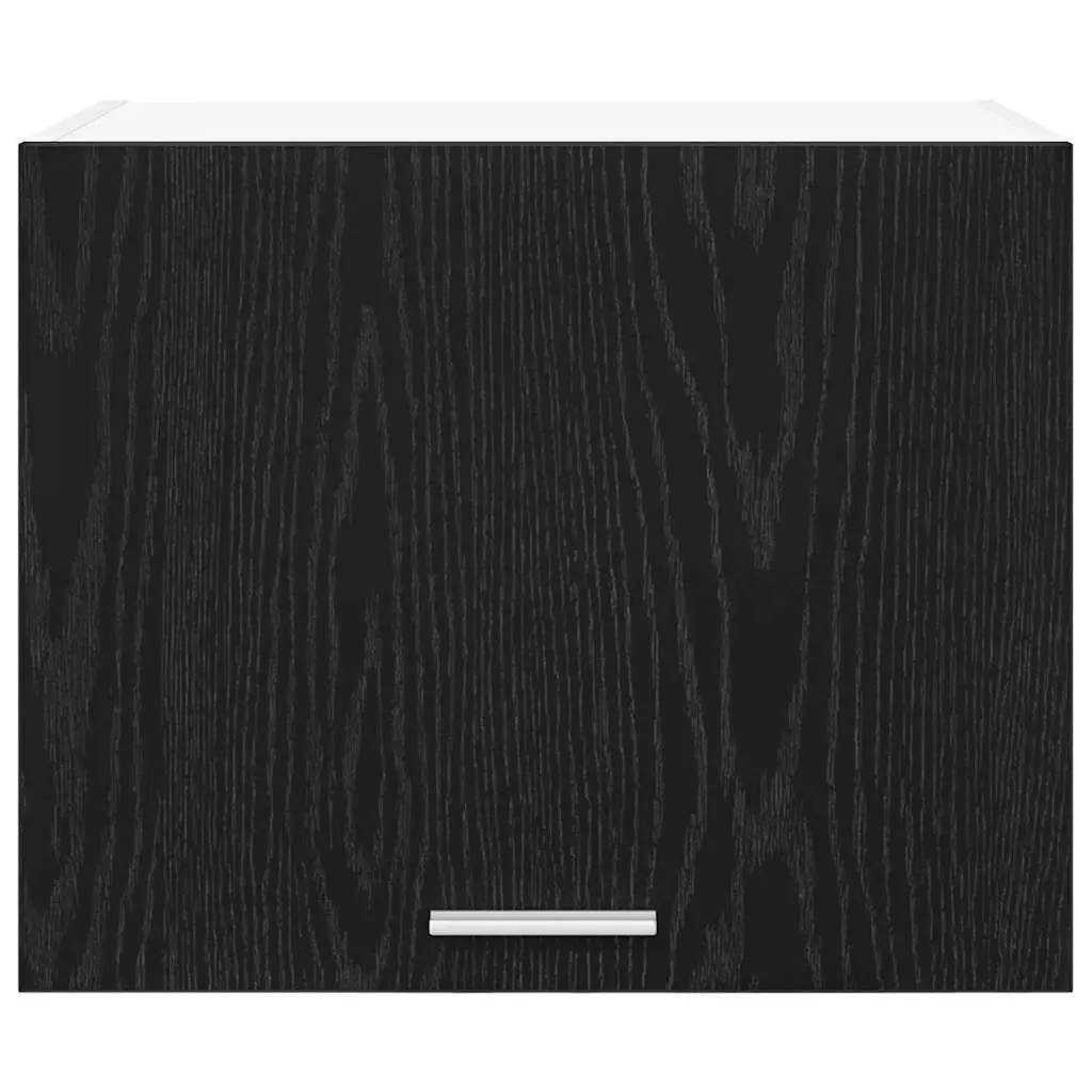 Hanging Kitchen Cabinet Modern Black Oak White 50x31x40cm 2 Piece