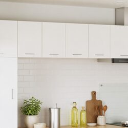 Friendly White Hanging Kitchen Cabinet Set - 2 Pieces