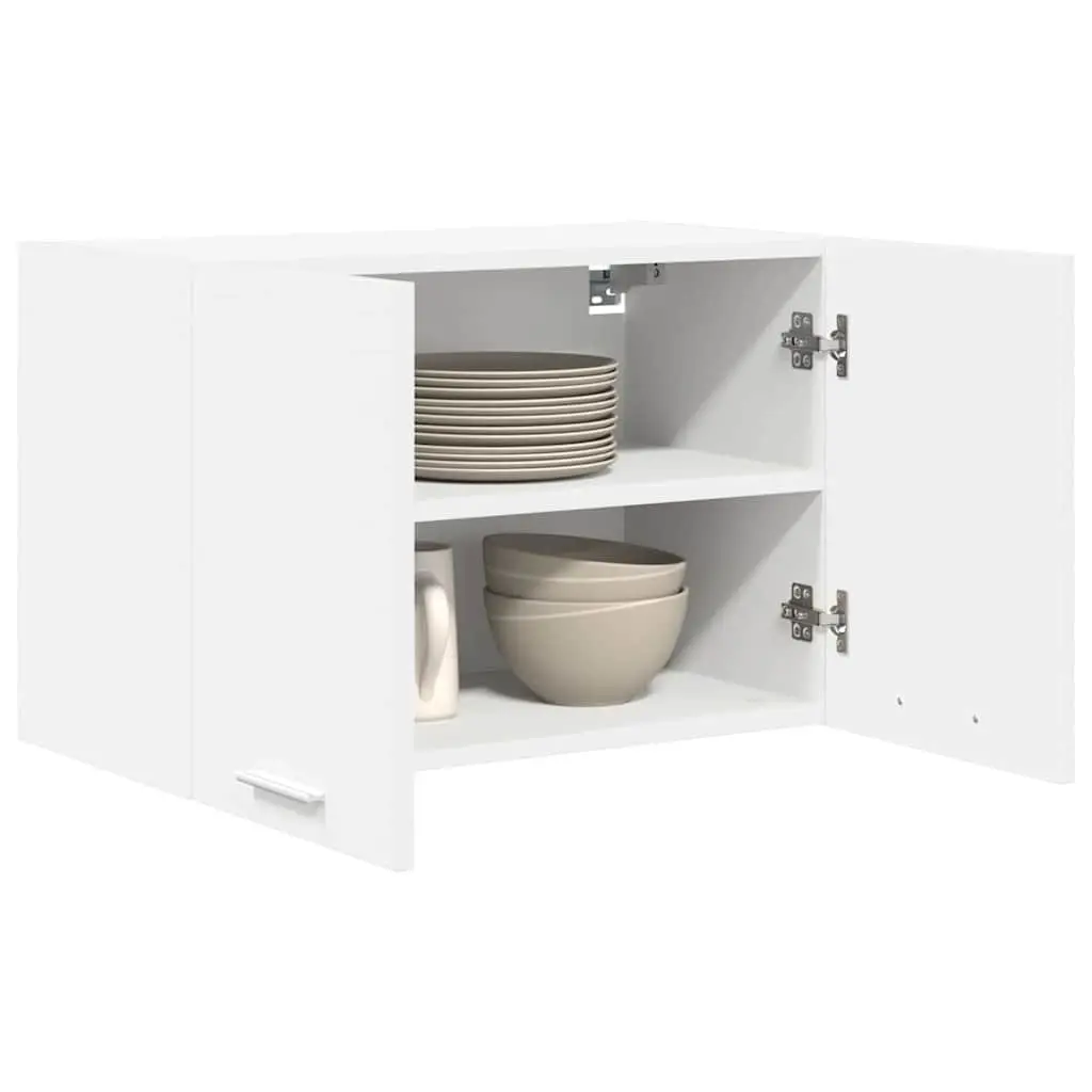 Hanging Kitchen Cabinet Modern White Storage Cupboard 60x31x40cm 2 Piece