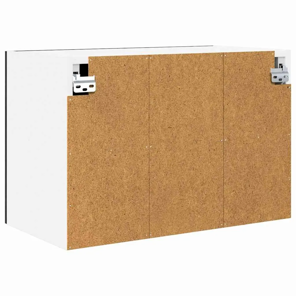 Hanging Kitchen Cabinet Modern Black Oak White 60x31x40 cm