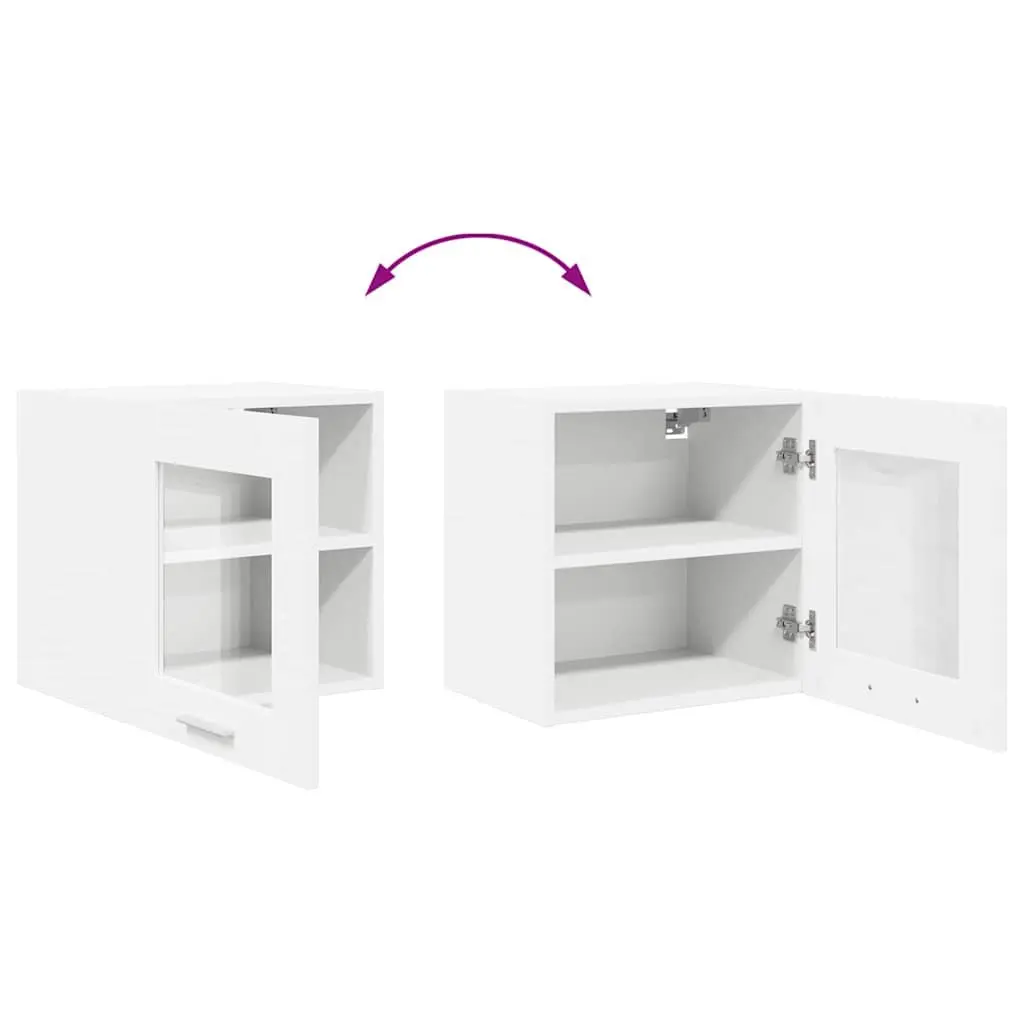 Hanging Kitchen Cabinet 2 pcs White Storage Engineered Wood 40x31x40cm