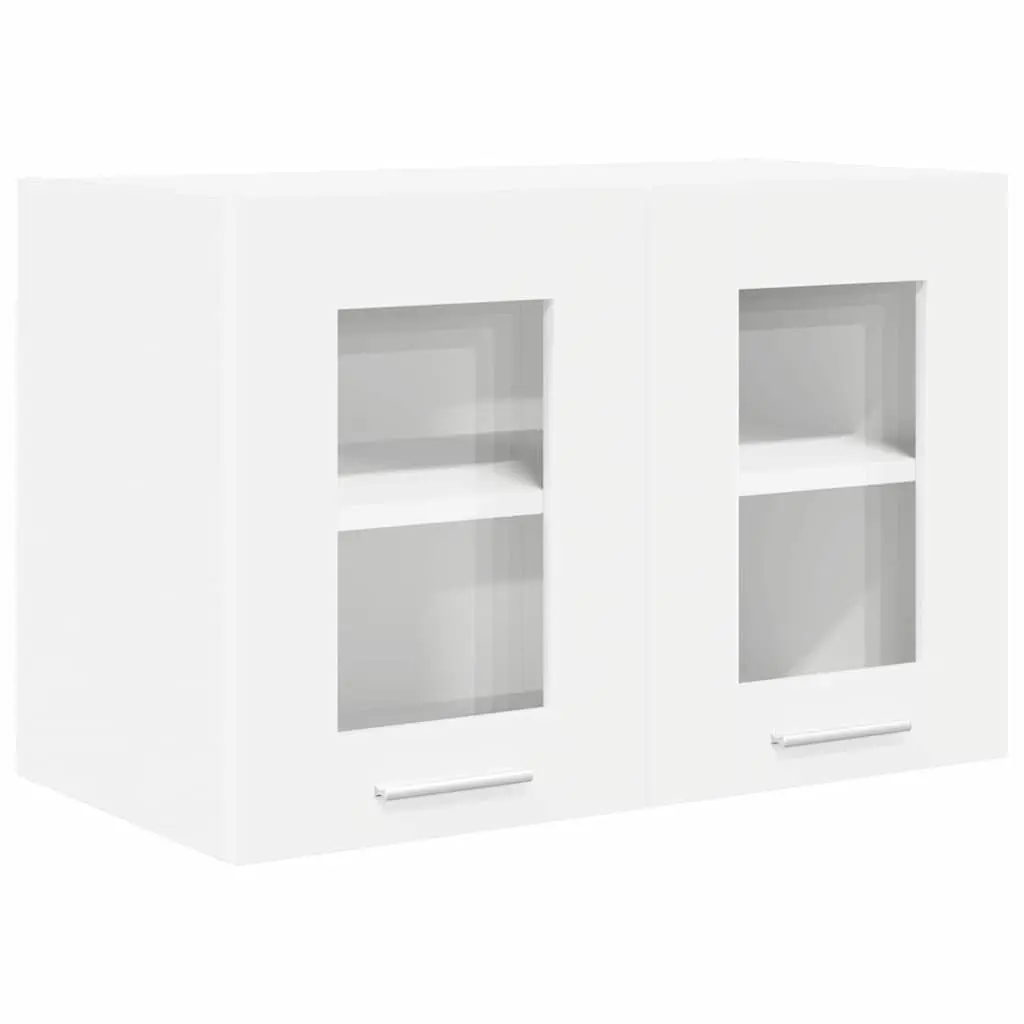 Hanging Kitchen Cabinet with Door White Modern Storage Engineered Wood
