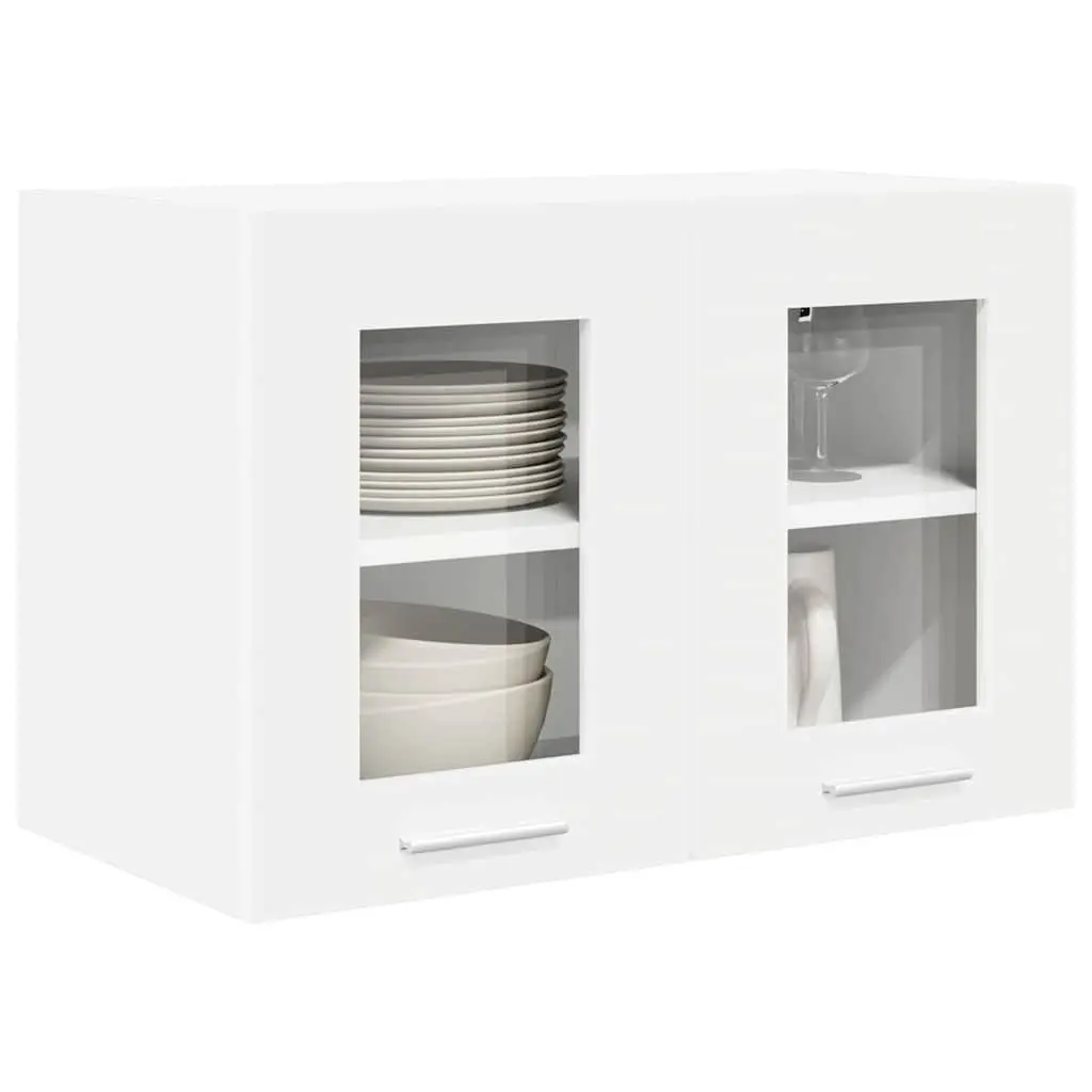 Hanging Kitchen Cabinet with Door White Modern Storage Engineered Wood