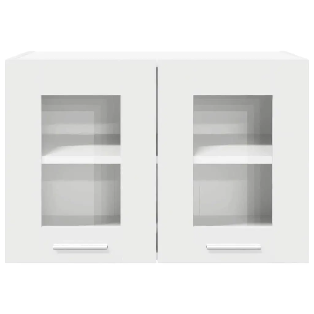 Hanging Kitchen Cabinet with Door White Modern Storage Engineered Wood