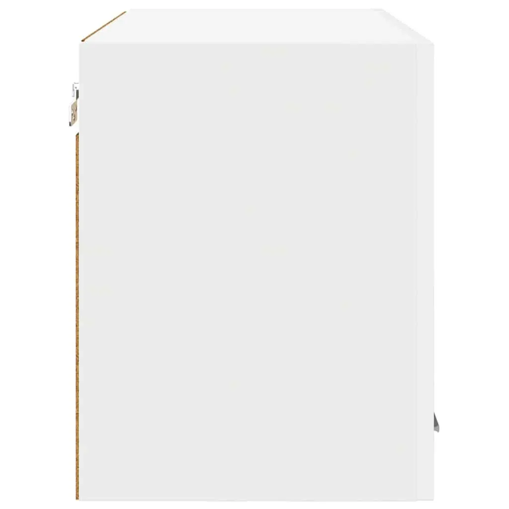 Hanging Kitchen Cabinet with Door White Modern Storage Engineered Wood