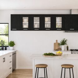 Your Ideal Hanging Cabinets in Black Oak Finish