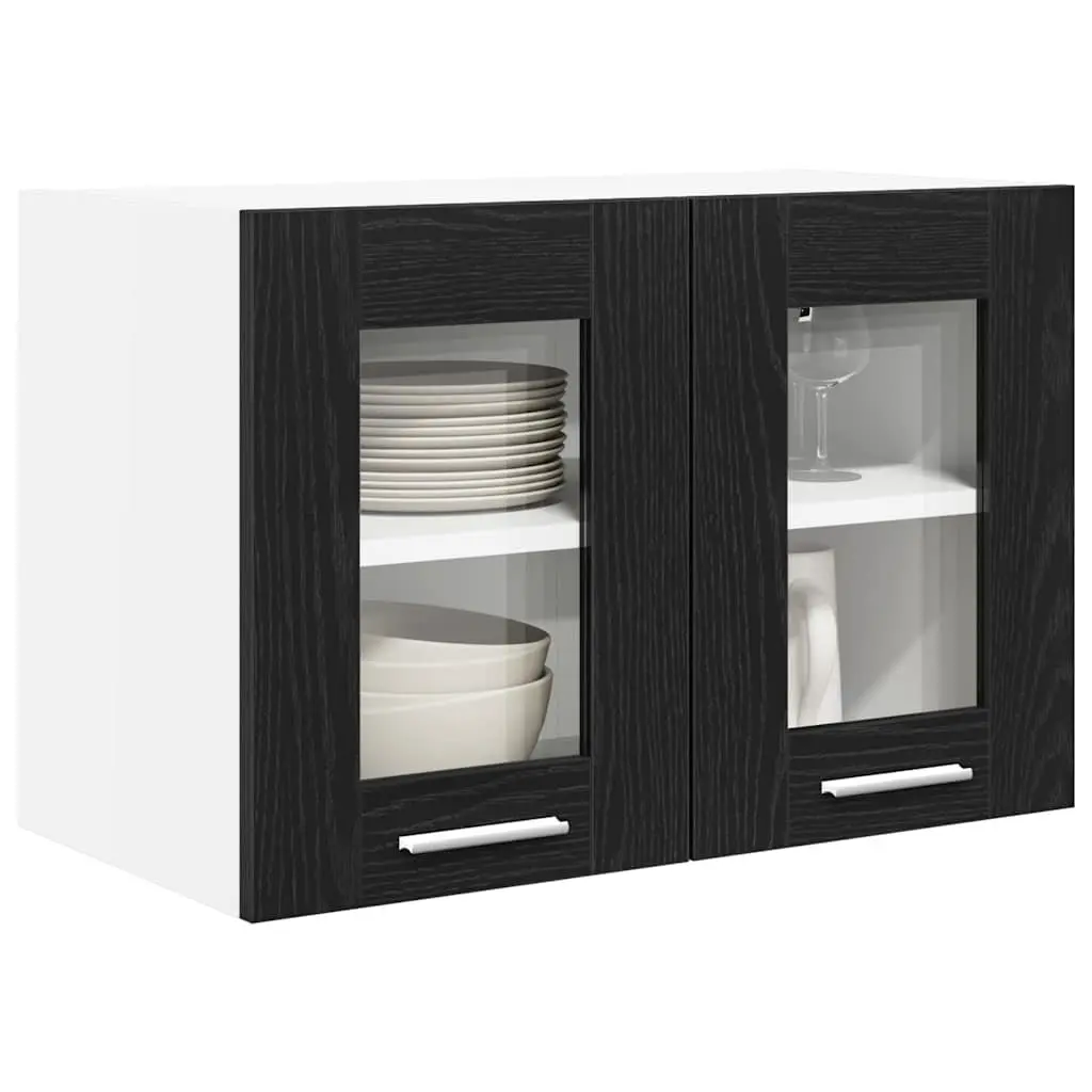 Hanging Cabinets in Black Oak Finish