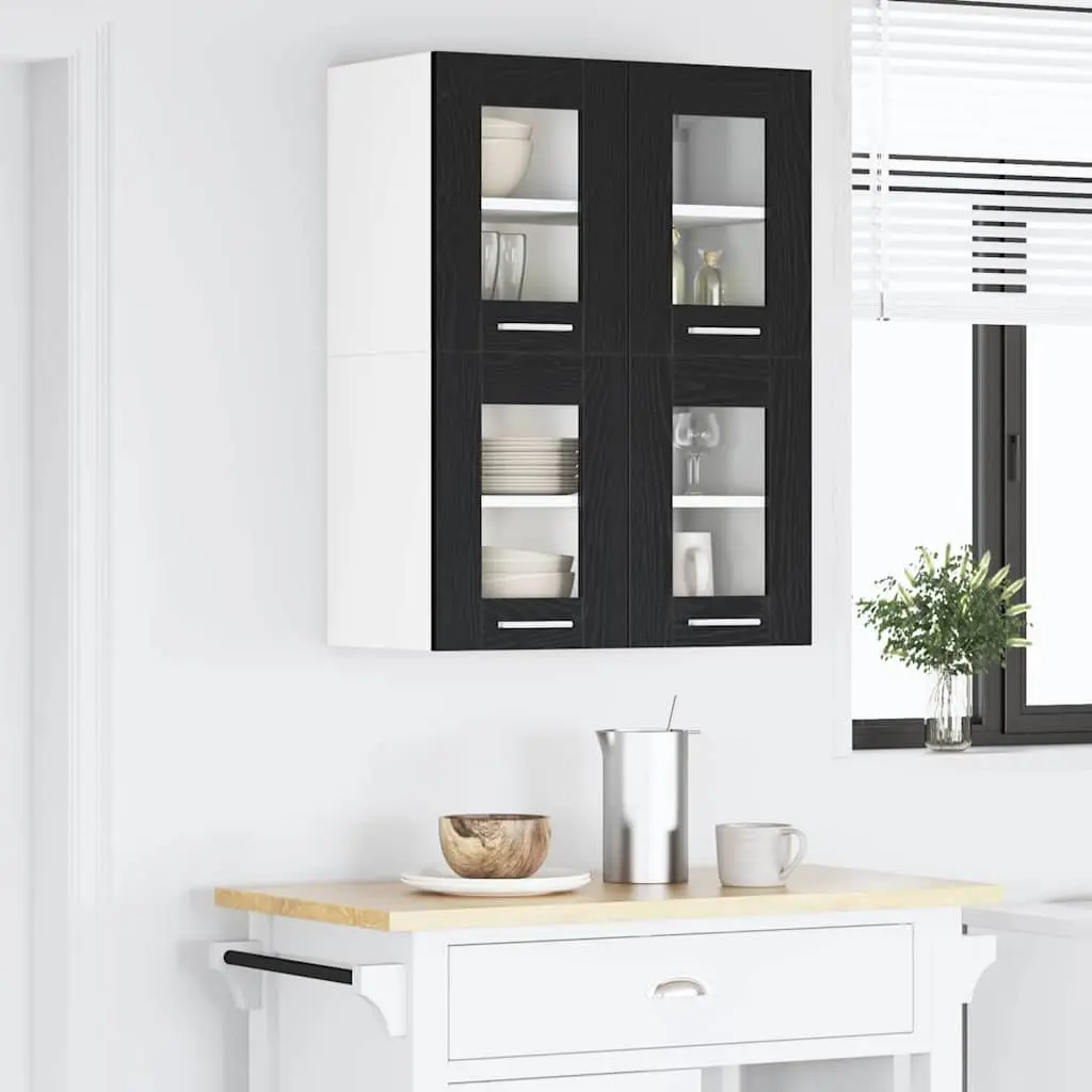 Hanging Cabinets in Black Oak Finish
