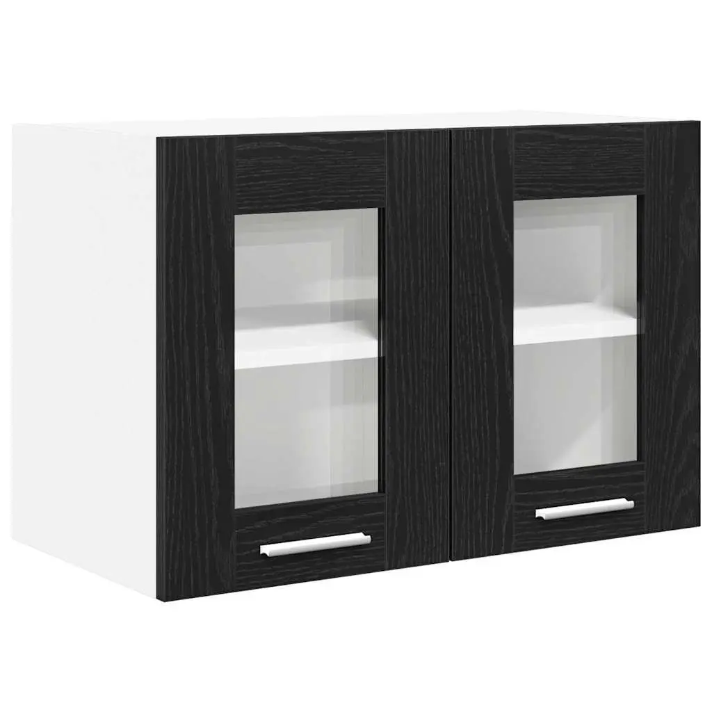 Hanging Cabinets in Black Oak Finish