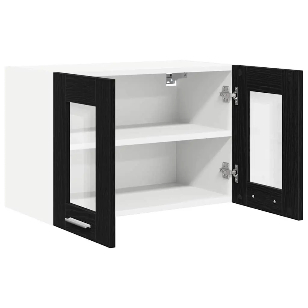 Hanging Cabinets in Black Oak Finish