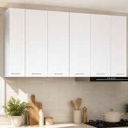 Charming White Hanging Kitchen Cabinet for Your Home