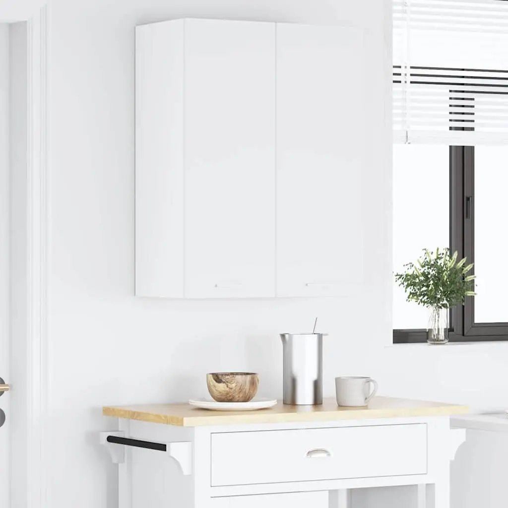 Hanging Kitchen Cabinet White Wall-mounted Storage 30 x 31 x 80 cm