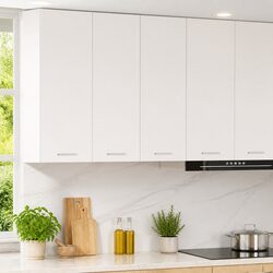 Friendly White Hanging Cabinets to Brighten Your Kitchen