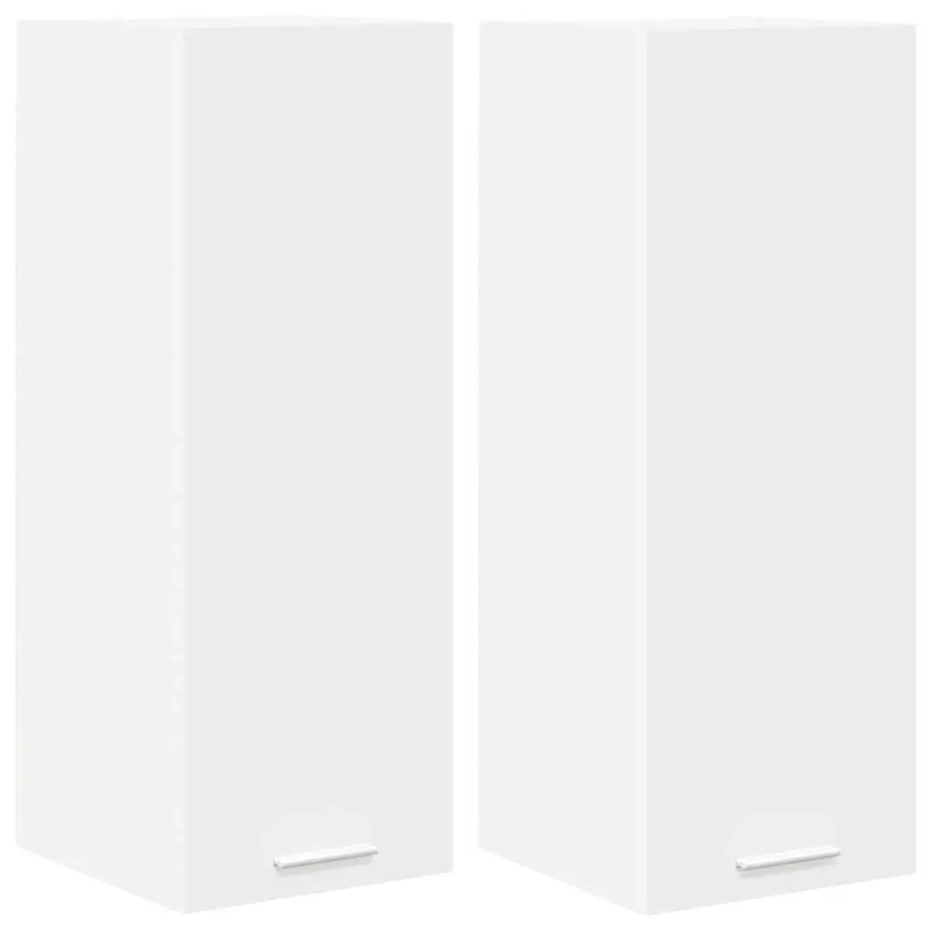 Hanging Cabinet Modern White Kitchen Storage Engineered Wood 30 x 31 x 80 cm 2 pcs