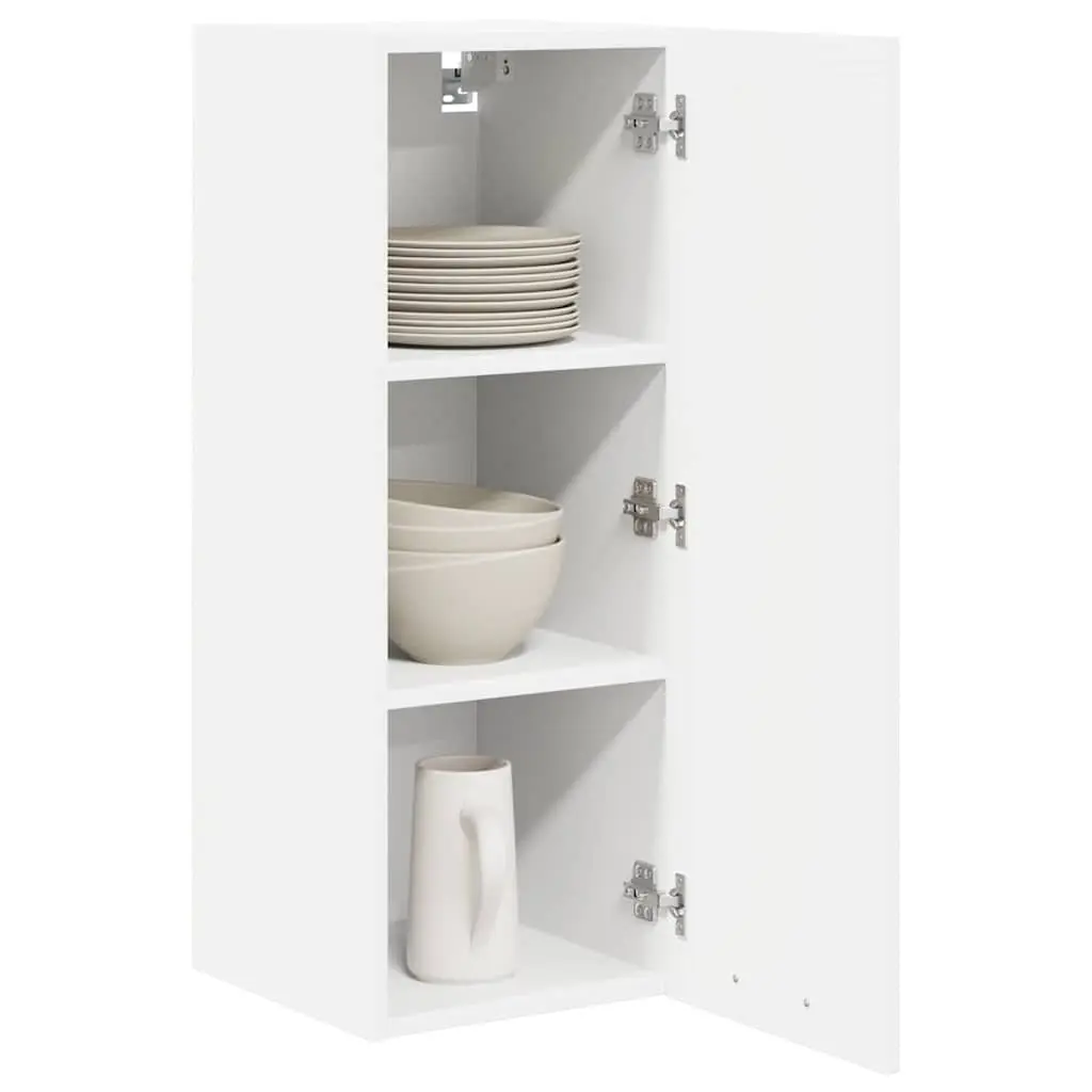 Hanging Cabinet Modern White Kitchen Storage Engineered Wood 30 x 31 x 80 cm 2 pcs
