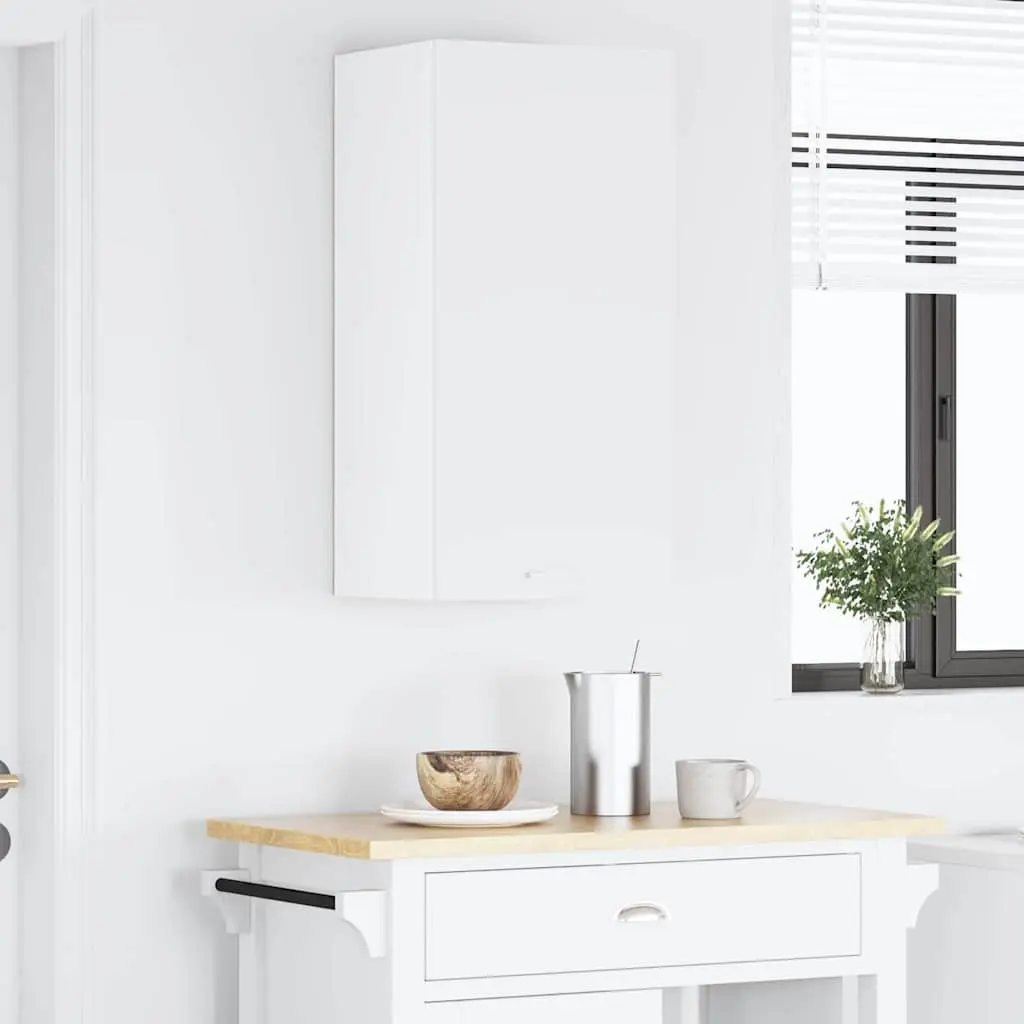 Hanging Kitchen Cabinet White Engineered Wood 40 x 31 x 80 cm