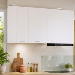Friendly White Hanging Kitchen Cabinet for Your Home