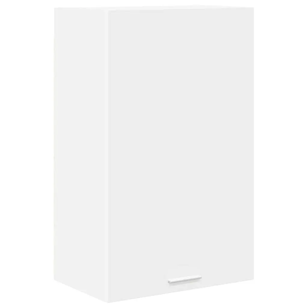 Hanging Kitchen Cabinet with Door White Storage Engineered Wood 50 x 31 x 80 cm