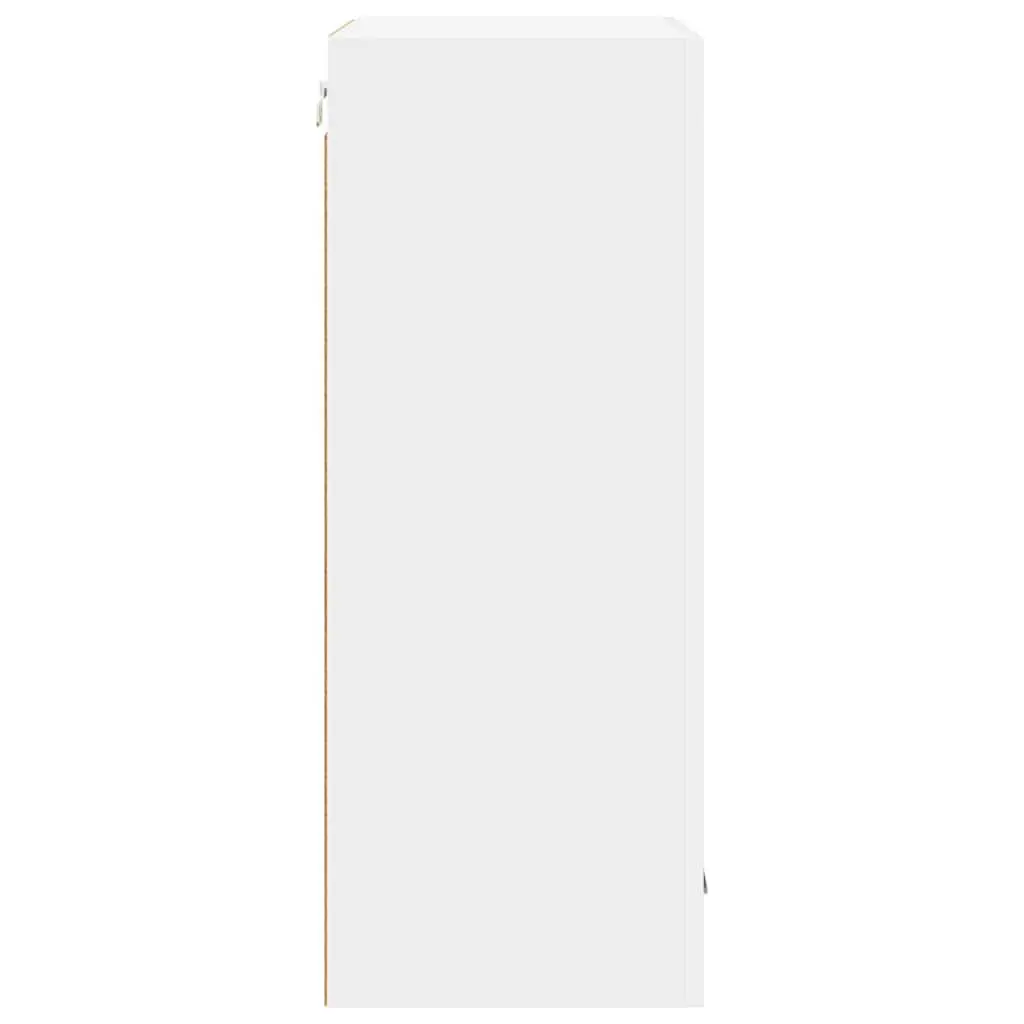 Hanging Kitchen Cabinet with Door White Storage Engineered Wood 50 x 31 x 80 cm