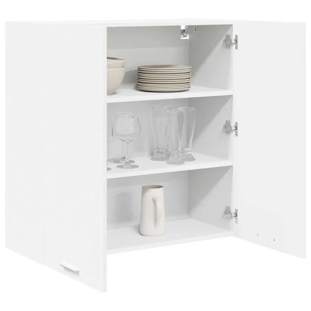 Hanging Kitchen Cabinet with Door White Storage Engineered Wood 80x31x80cm
