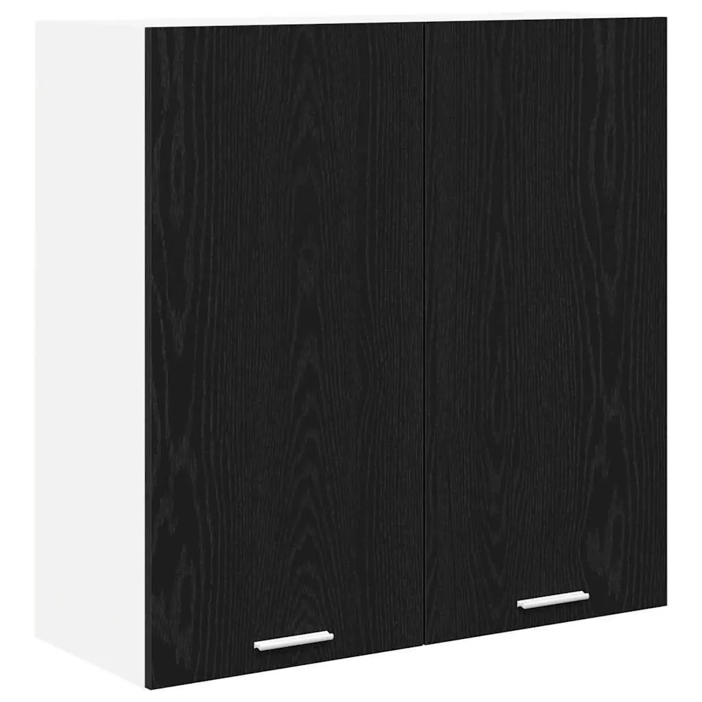 Hanging Kitchen Cabinet Modern Black Oak 80x31x80cm Storage Engineered Wood