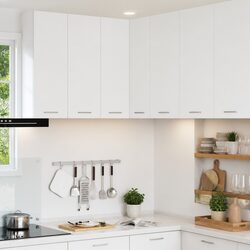 Friendly White Kitchen Hanging Cabinet for Your Home