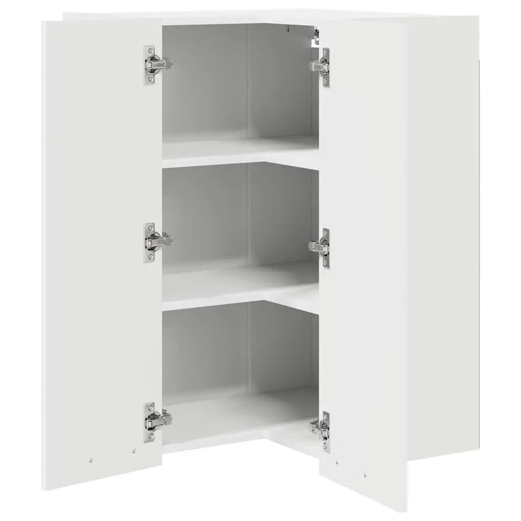 White Kitchen Hanging Cabinet Wall Mounted Storage Unit Modern Home Organiser