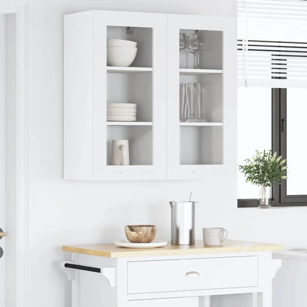 White Hanging Kitchen Cabinet