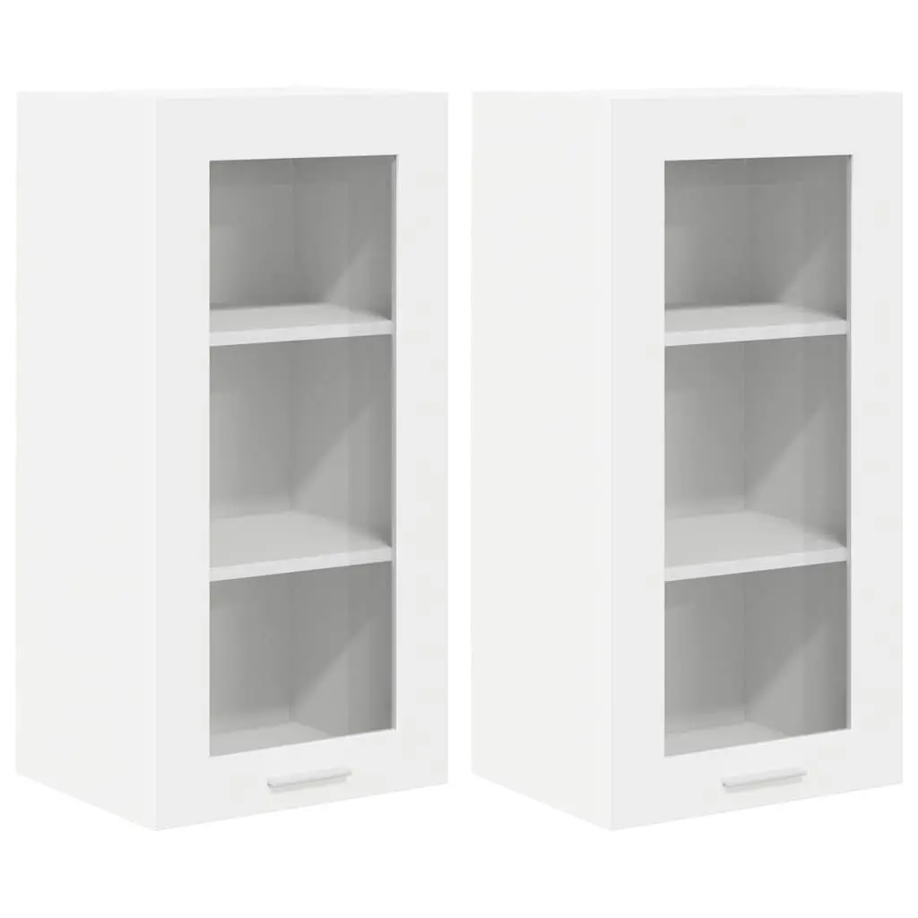 White Hanging Kitchen Cabinets
