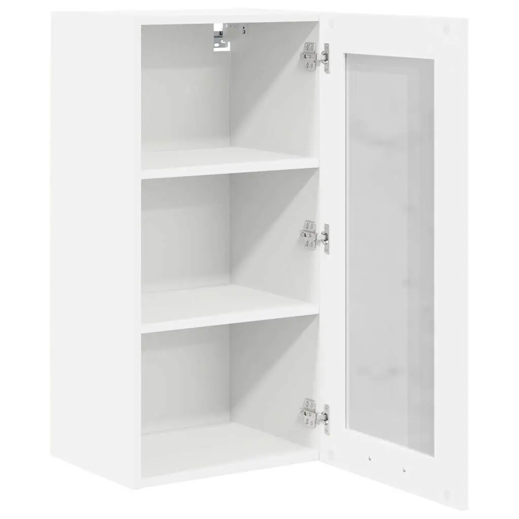 White Hanging Kitchen Cabinets