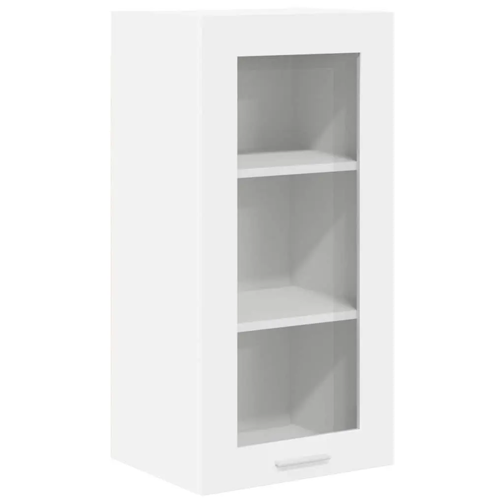 White Hanging Kitchen Cabinets