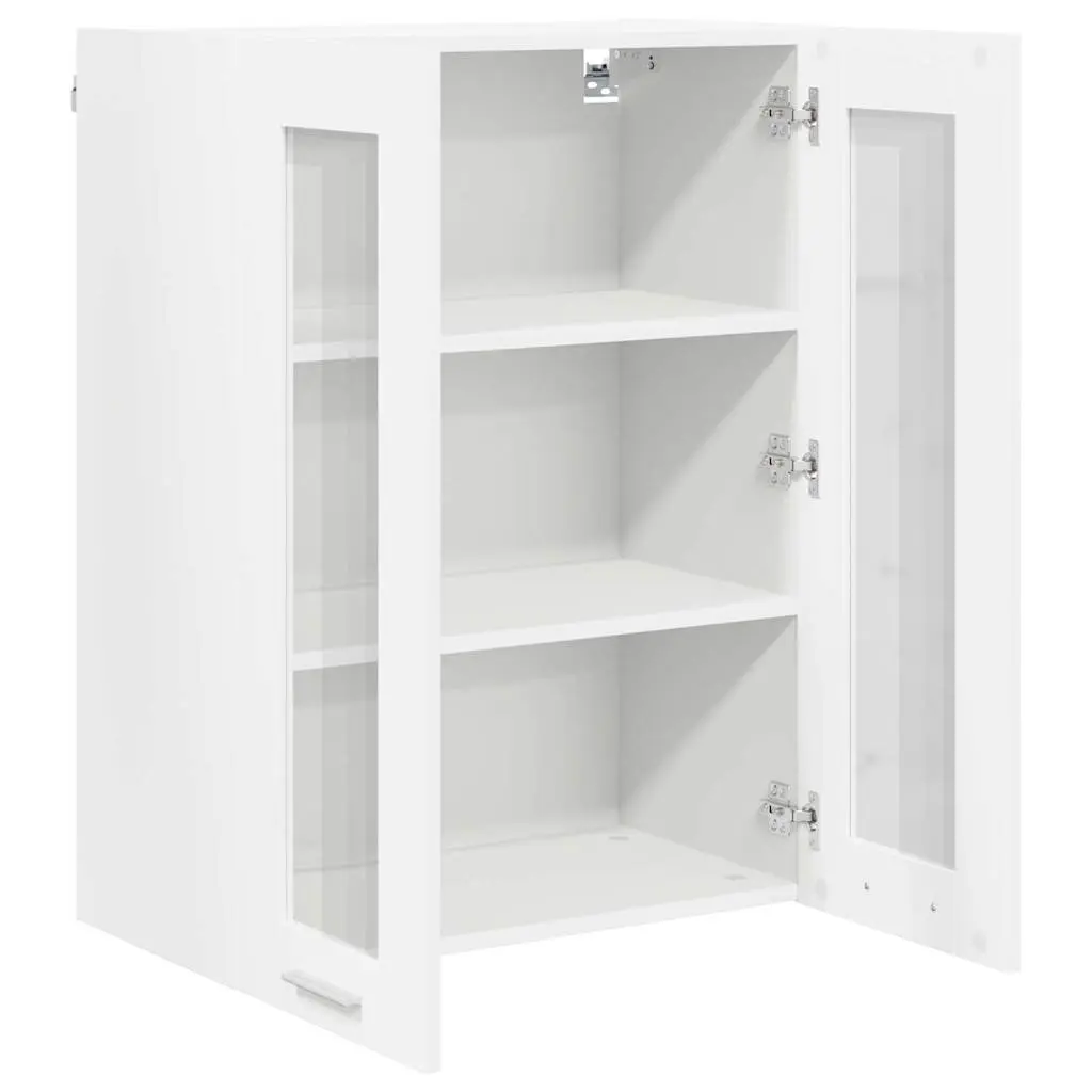 Storage Hanging Cabinet with Door Engineered Wood White 60 x 31 x 80 cm