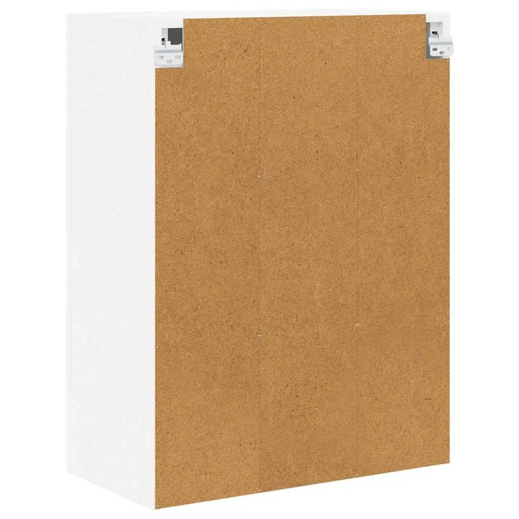 Storage Hanging Cabinet with Door Engineered Wood White 60 x 31 x 80 cm