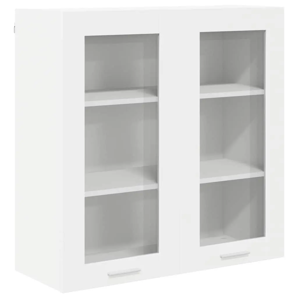 Hanging Kitchen Cabinet with Door White Modern Storage Engineered Wood