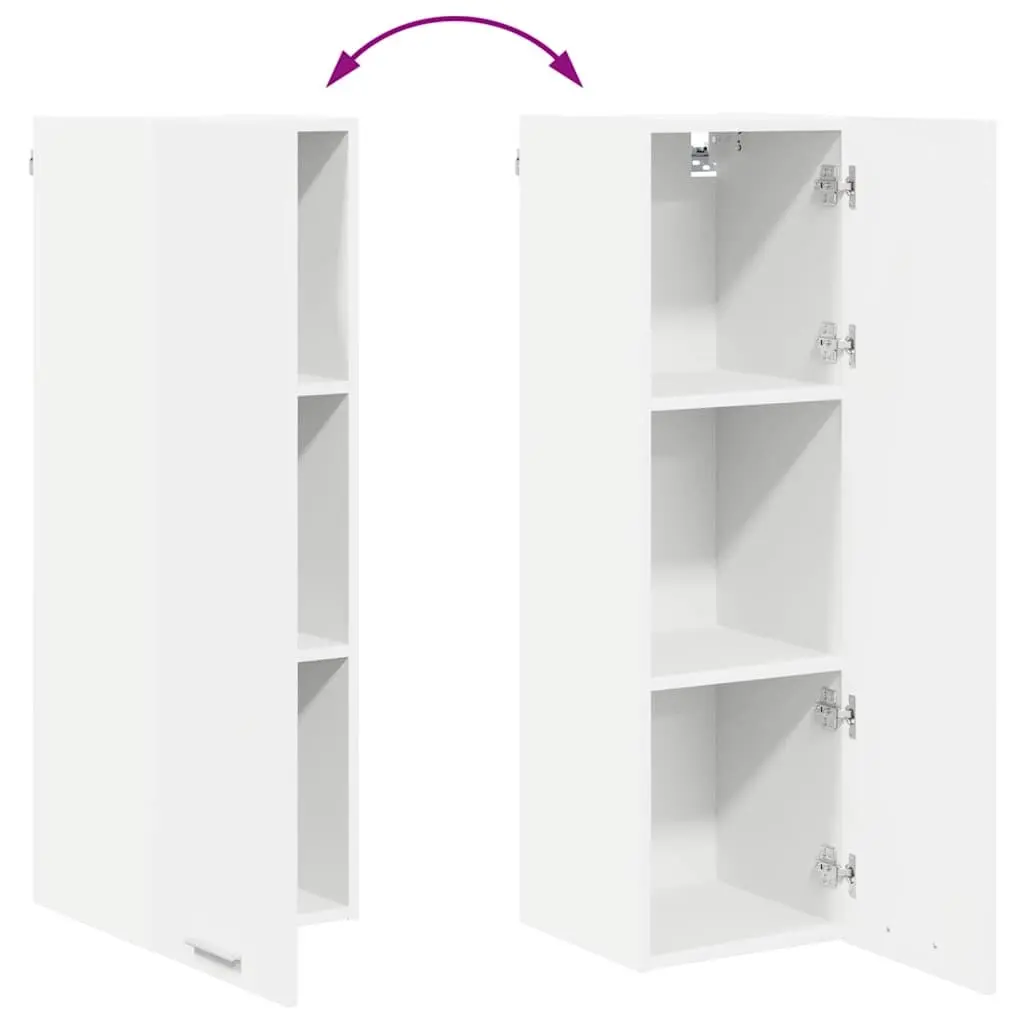 Hanging Kitchen Cabinet Modern White Engineered Wood 30 x 31 x 100 cm