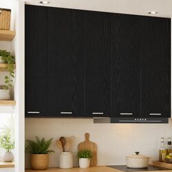 Your New Black Oak Hanging Kitchen Storage Unit 30 x 31 x 100 cm