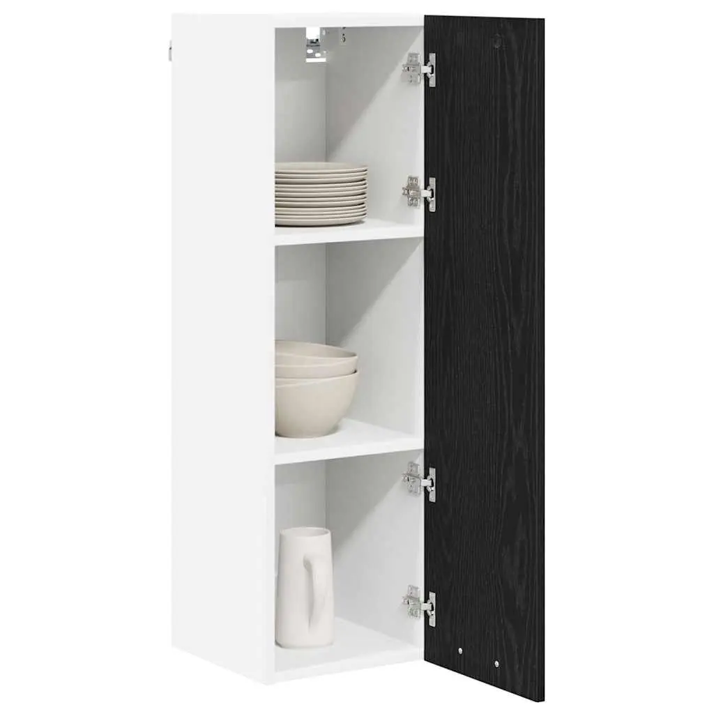 Hanging Kitchen Cabinet Modern Black Oak 30 x 31 x 100 cm