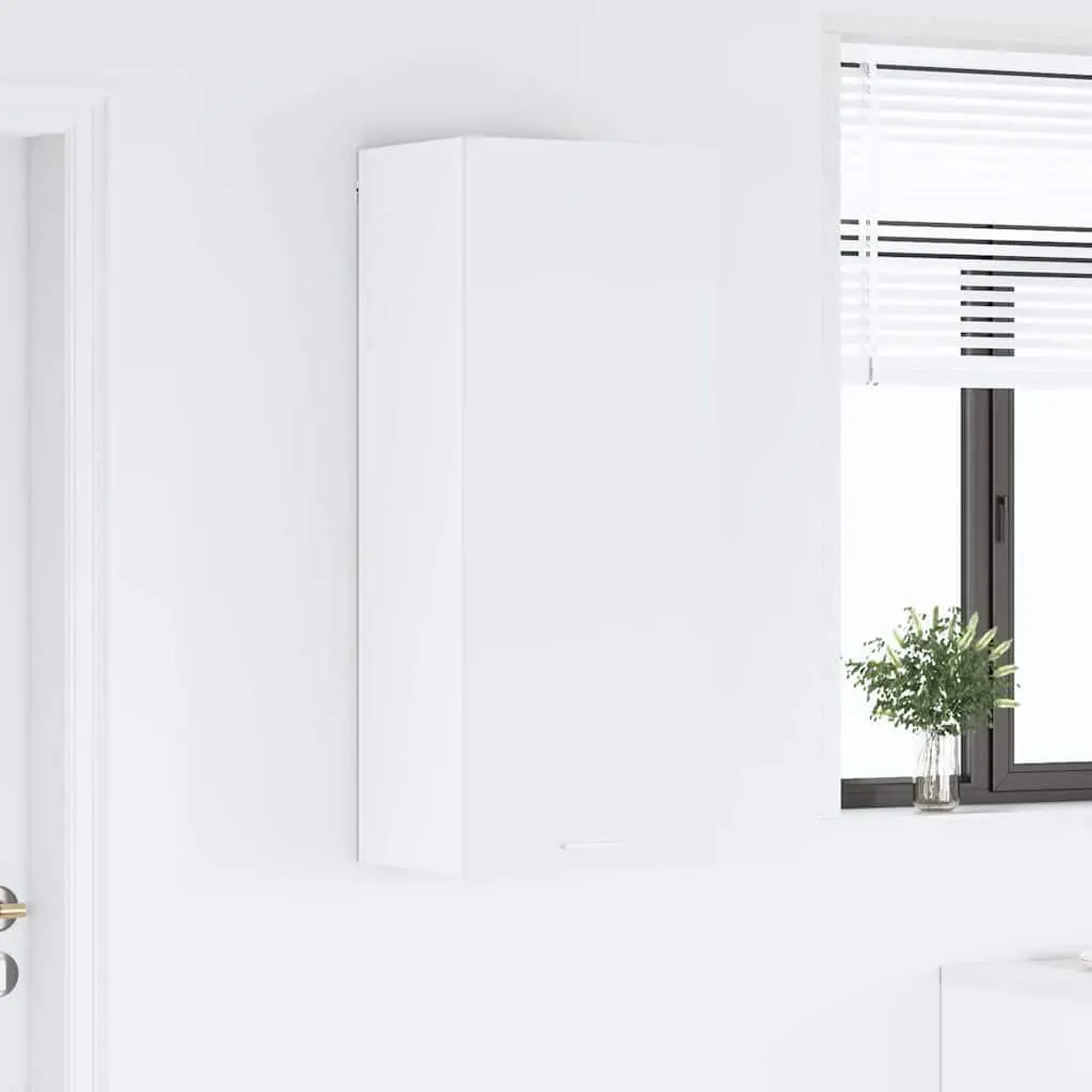 Hanging Kitchen Cabinet White Storage Engineered Wood 40 x 31 x 100 cm