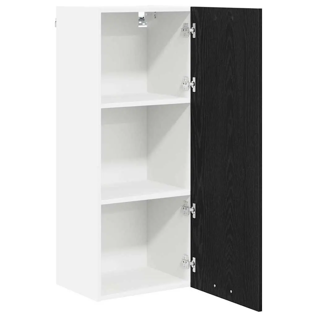 Hanging Kitchen Cabinet Black Oak Engineered Wood 40 x 31 x 100 cm