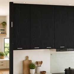 Your Friendly Black Oak Hanging Kitchen Cabinet Awaits