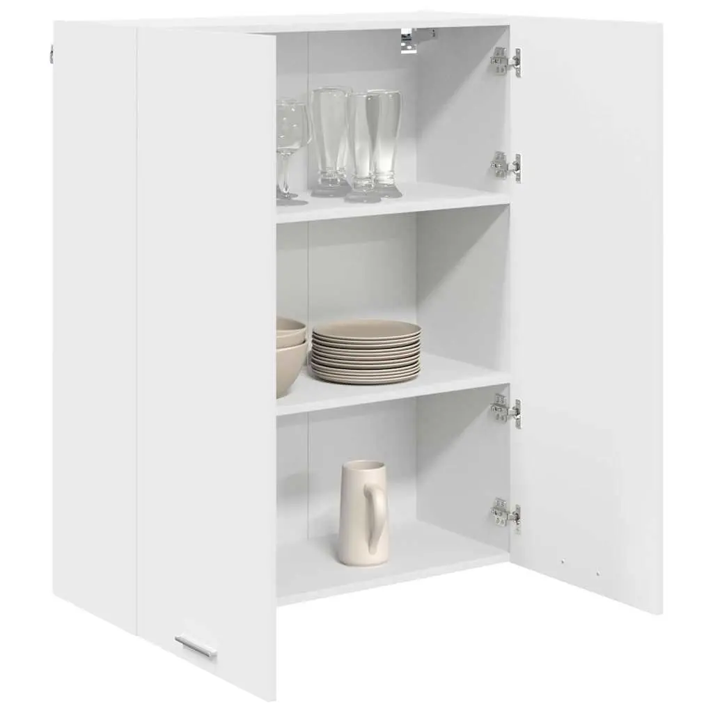 Hanging Kitchen Cabinet Modern White Engineered Wood 80x31x100cm
