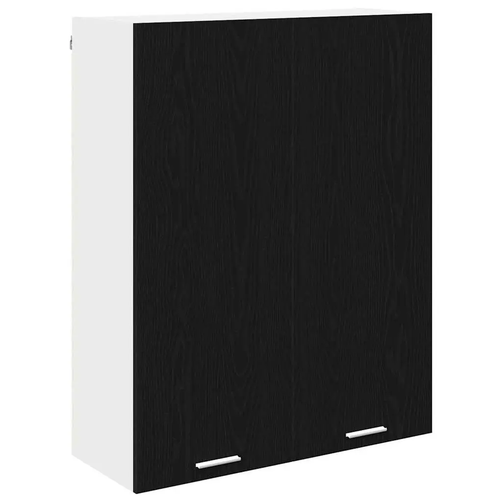 Hanging Kitchen Cabinet Modern Black Oak Engineered Wood 80 x 31 x 100