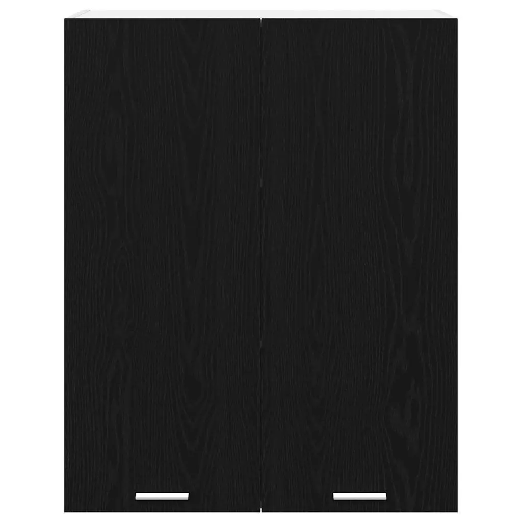 Hanging Kitchen Cabinet Modern Black Oak Engineered Wood 80 x 31 x 100