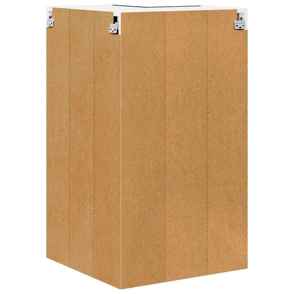 Hanging Kitchen Cabinet Modern Black Oak White 57x57x100cm Storage