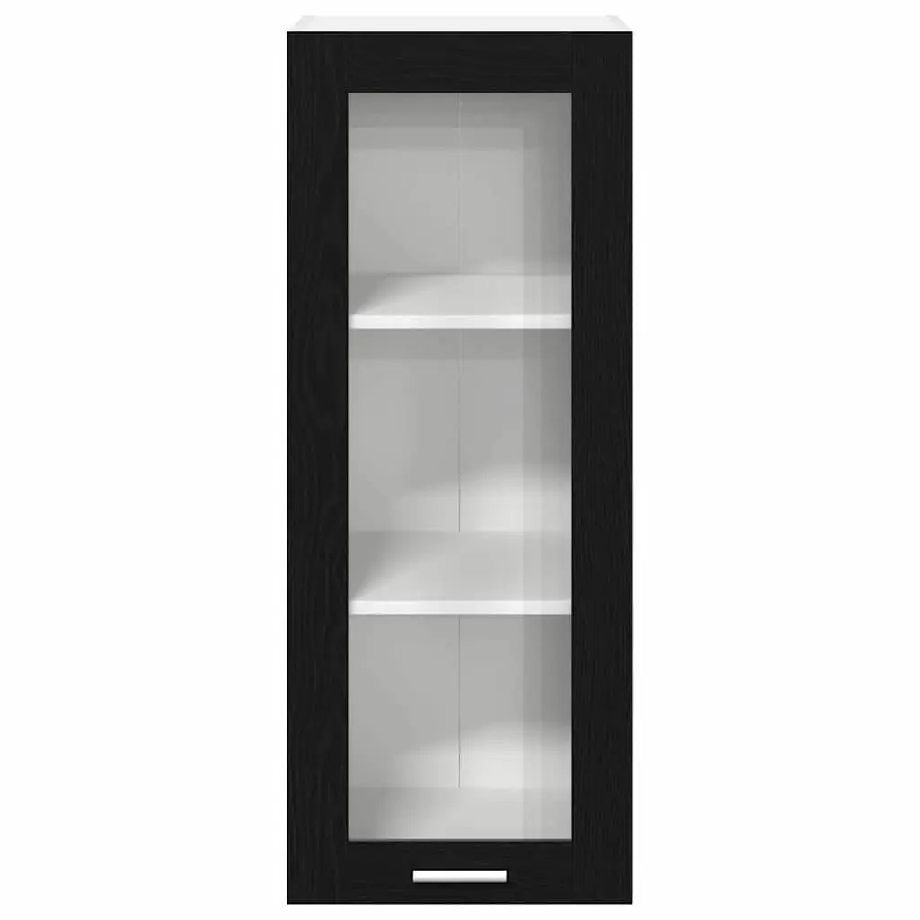 Hanging Kitchen Cabinet Black Oak 40 x 31 x 100 cm Storage Cupboard Modern