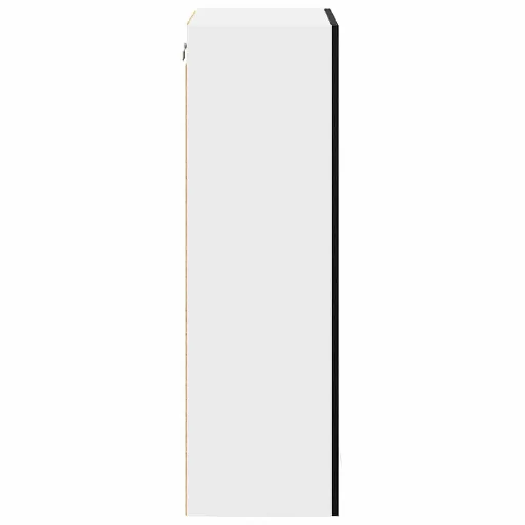 Hanging Kitchen Cabinet Modern Black Oak 60x31x100cm