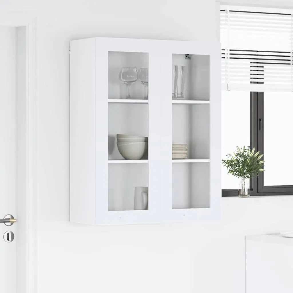 Hanging Kitchen Cabinet Modern Storage White Engineered Wood 80 x 31 x 100 cm