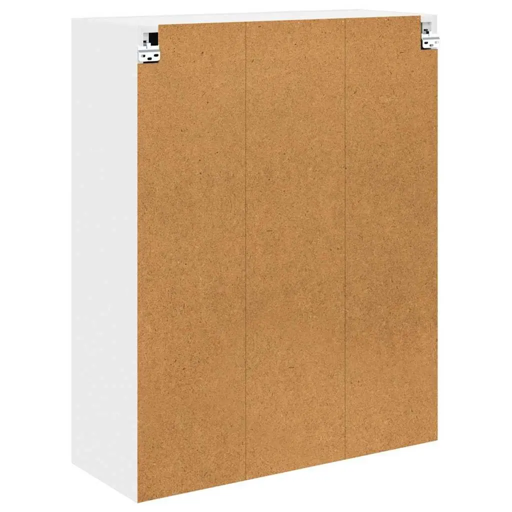 Hanging Kitchen Cabinet Modern Storage White Engineered Wood 80 x 31 x 100 cm