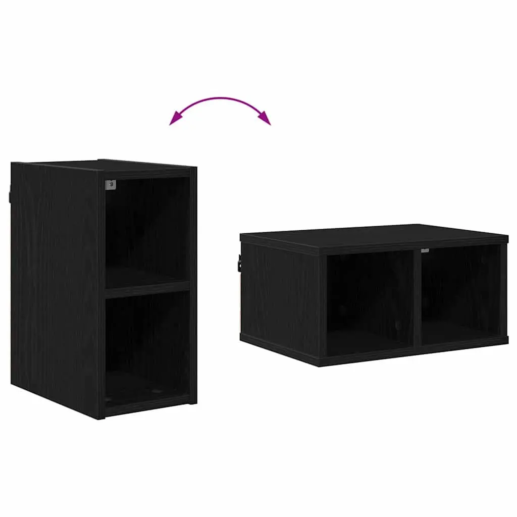 Hanging Kitchen Cabinet Modern Black Oak Engineered Wood 20x29.5x40cm